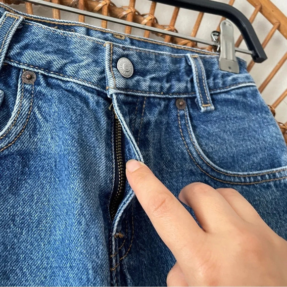 Levi’s 550 relaxed fit vintage jeans Sz 7 denim loose y2k cotton kids boy girl - Picture 9 of 13